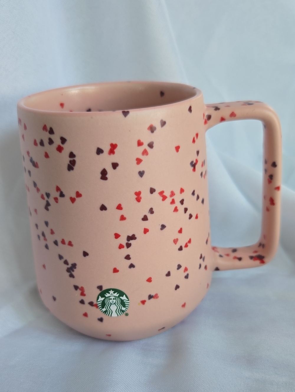 Starbucks Pink Mini Hearts Ceramic Mug 14 oz Valentine's Coffee Tea Cup